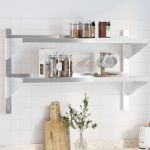 2-korruseline seinariiul 100x30x60 cm h&otilde;bedane roostevaba teras