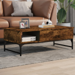 Diivanilaud, suitsutamm, 100 x 50 x 35cm, tehispuit ja metall