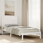 Voodiraam ilma madratsita, valge, 90 x 210 cm, m&auml;nnipuit