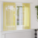 Voile kardinad varrastaskutega 2 tk, kollased