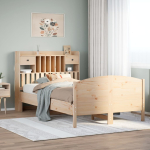 Riiuliga voodiraam ilma madratsita, 120x190 cm, m&auml;nnipuit