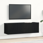 MUST OAKS SEINAKAPP TELEVIISORI JAOKS 100X30X30 CM VALMISTATUD T&Ouml;&Ouml;DELDUD PUIDUST