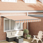 Sisset&otilde;mmatav varikatus mitmev&auml;rviline triip 300x250 cm