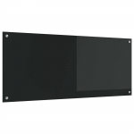K&ouml;&ouml;giseina paneel Must 120 x 50 cm karastatud klaas