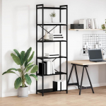 Raamatukapp Must tamm 60 x 30 x 189,5 cm Tehispuit