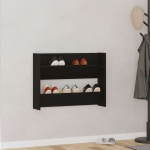 Kinga kapp riiuliga must tamm 85 x 18 x 90 cm tehispuit