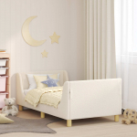 Laste voodiraam peatoega peaga Kreemjas 80 x 160 cm Boucl&eacute;