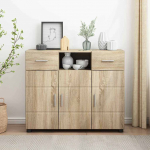 Puidust kapp sahtliga sonoma tamm 88,5 x 30,5 x 73 cm tehispuit