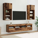 TV seinakapid koos LED-iga 5 tk Vana puit 40,5 x 30 x 90 cm