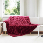 Valej&otilde;hvikaristu tekk olite bordeaux punane 240 x 270 cm