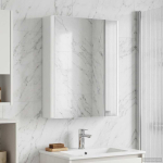 Vannitoa peeglikapp jaoks Valge 43 x 11,5 x 60,5 cm Tehispuit