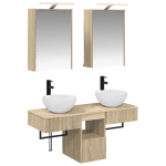 Vannitoakapikomplekt 5 tk sonoma tamm 43 x 16 x 62,5 cm