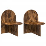 &Ouml;&ouml;kapp 2 pcs Suitsutatud tamm 48 x 49 x 65 cm T&ouml;&ouml;deldud puit