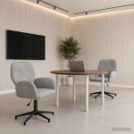P&ouml;&ouml;rlevad kirjutuslauatoole 2 tk 54 x 55 x 90 cm Helehall Samet