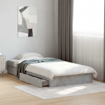 Voodiraam ladustamisega Betoonhall 80 x 200 cm Tehispuit