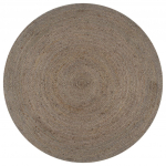 K&auml;sitsi valmistatud džuutvaip, &uuml;mmargune, 120 cm, hall