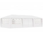 Professionaalne peotelk k&uuml;lgseintega, 4x9 m, valge 90 g/m&sup2;