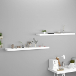Seinariiulid, 2 tk, valge, 120x23,5x3,8 cm mdf