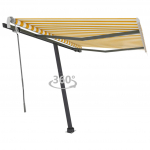 K&auml;sitsi sisset&otilde;mmatav varikatus 300x250 cm kollane/valge