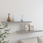 Seinariiulid 2 tk, betoonhall, 80 x 23,5 x 3,8 cm mdf