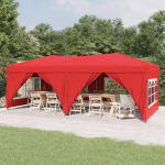 Kokkupandav peotelk k&uuml;lgseintega, punane, 3 x 6 m