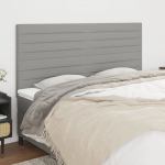 Voodipeatsid 4 tk, helehall, 80x5x78/88 cm, kangas