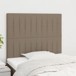 Voodipeatsid 2 tk, pruunikashall, 80x5x78/88 cm, kangas