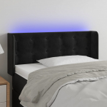 LED-voodipeats, must, 93x16x78/88 cm, samet