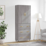 K&otilde;rge kapp, hall sonoma tamm, 69,5 x 34 x 180 cm, tehispuit