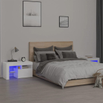 &Ouml;&ouml;kapid LED-tuledega 2 tk, k&otilde;rgl&auml;ikega valge, 70x36,5x40 cm