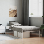 Metallist voodiraam, valge, 107x203 cm