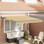Sisset&otilde;mmatav varikatus kollane, hall ja valge 350 x 250 cm
