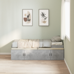 Ladustamise voodi raam betoonhall 90x200 cm