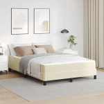 Voodiraam madratsiga cream 140 x 200 cm kangas