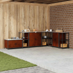 K&ouml;&ouml;gi riiulite komplekt rooste 60 x 50 x 92 cm teras