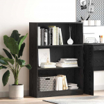 Raamatukapp Must tamm 80 x 24 x 109 cm Tehispuit