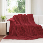 Viskab tekid 6 tk bordeaux punane 240 x 220 cm fliis