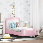 Kuni 3-aastase Voodiraam koos peatoega Roosa 70 x 140 cm PU