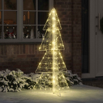 J&otilde;ulupuu koos 160 led-iga soe valge 150 cm akr&uuml;&uuml;l