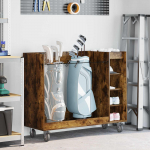 Baarikapp rattaga Suitsetatud tamm 120 x 45 x 98 cm