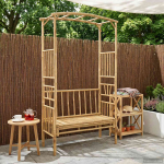 Aed kaar pingiga Neutraalne 115 x 50 x 205 cm Bambus