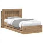 Voodiraam ladustamisega Artisan tamm 80 x 200 cm Tehispuit