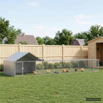 Kana Coop koos Katuse ja Aed 2 tk H&otilde;bedane 7 x 2 x 1,5 m