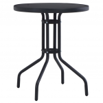 Aialaud, must, 80 cm, teras ja klaas