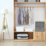 Hoiukastid 2 tk, kangas, 43 x 34 x 23 cm, hall