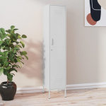 Lukustatav hoiukapp, valge, 35 x 46 x 180 cm, teras