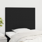 Voodipeatsid 2 tk, must, 80x5x78/88 cm, kangas