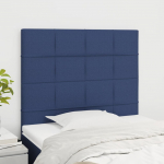 Voodipeatsid 2 tk, sinine, 100x5x78/88 cm, kangas
