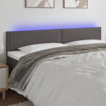 LED-voodipeats, hall, 180x5x78/88 cm, kunstnahk