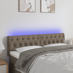 LED-voodipeats, pruunikashall, 160x7x78/88 cm, kangas